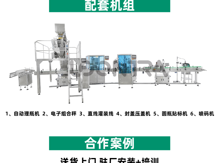 全自动理瓶灌装旋盖重检贴标封口生产线_02